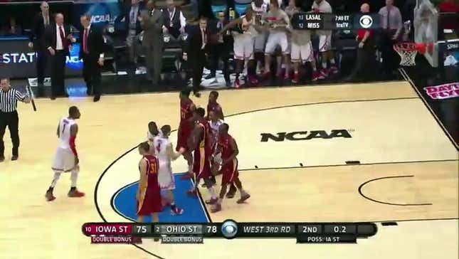 Aaron Craft Hits Three-Pointer With 0.5 Seconds Remaining To Down Iowa State