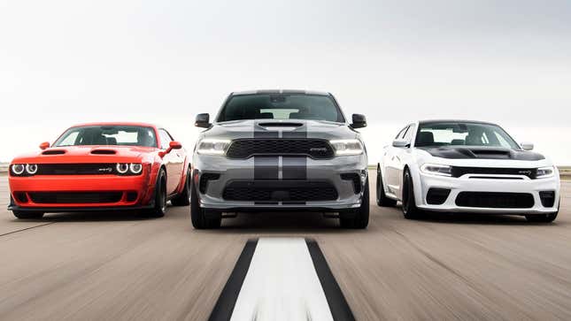 Image for article titled Dodge Just Introed Durango Hellcat, 203-MPH Charger Redeye, And A Challenger Demon Successor