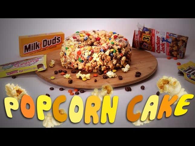 Repurpose Any "Extra" Halloween Candy Into a Delicious Popcorn Cake
