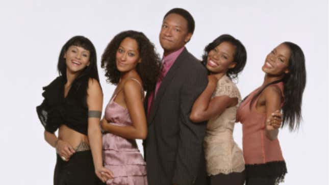 Persia White, Tracee Ellis Ross, Reggie Hayes, Jill Marie Jones and Golden Brooks in Girlfriends (2000-2008)