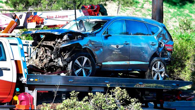 Image for article titled Tiger Woods Accident Report May Not Tell Us Everything Authorities Know [Update: Woods Was Driving 85 In 45 MPH Zone]