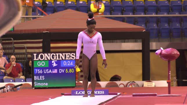 Simone Biles Wins Her First World Title On Vault And Breaks World Championships Gold Medal Record