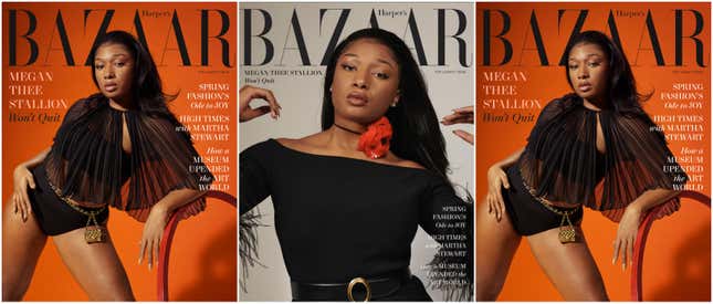 Image for article titled The Graduate: Megan Thee Stallion Covers Harper&#39;s Bazaar&#39;s Spring Fashion Issue and Talks Earning Her Degree