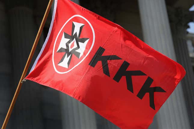 Image for article titled No Charges Filed Against Man Who Flew KKK Flag Near Black Woman’s Home