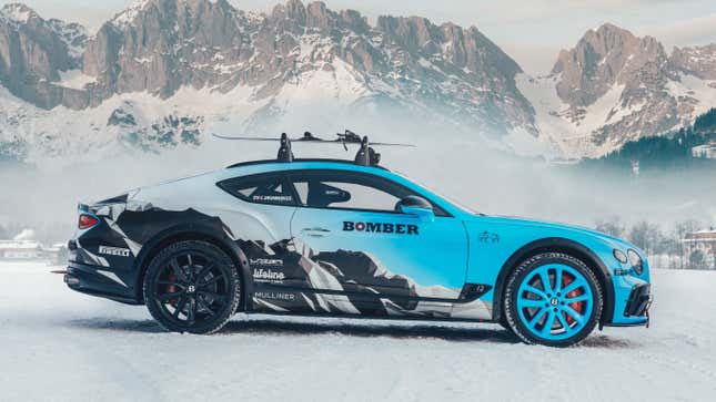 Image for article titled This Bentley Continental GT Was Built To Tow A Skier In A Sport Called Skijoring