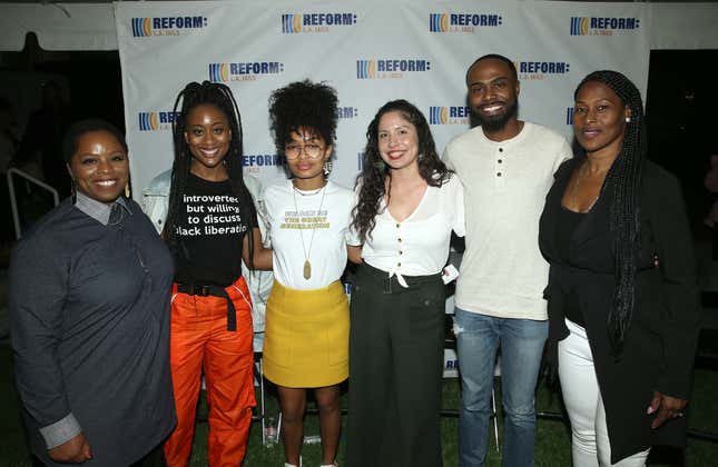 Patrisse Cullors, Zuri Adele, Yara Shahidi, Diana Zuniga, Christman Bowers and Helen Jones-Phillips attend Reform L.A. Jails Summit + Day Party: Mental Health Matters on Nov. 9, 2019, in Pasadena, Calif.