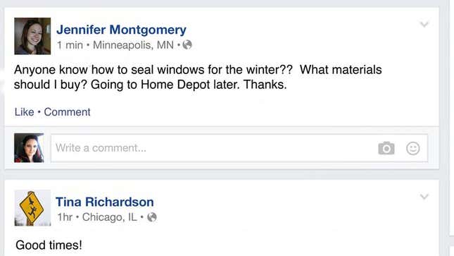 Image for article titled Long-Silent Facebook Friend Comes Out Of Woodwork With Post Asking About Insulating Windows