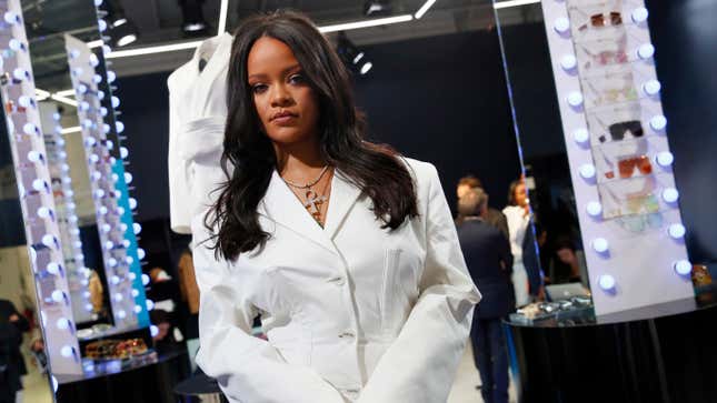 Image for article titled Rihanna's Blazer Dress Reflects the Duality of Humanity