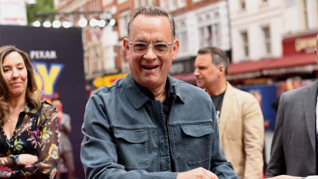 Image for article titled Here Is Tom Hanks Jumping Off a Boat on His Birthday