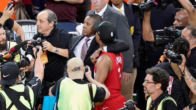 Image for article titled Alameda County Sheriff's Office Says Body-Cam Footage Cut Out Right Before Masai Ujiri Allegedly Concussed Deputy