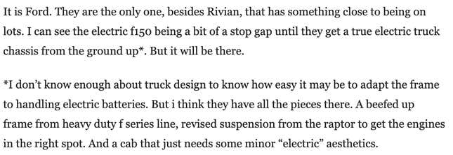 Image for article titled Here&#39;s Who You Think Will Be The First To Mass Produce An EV Truck