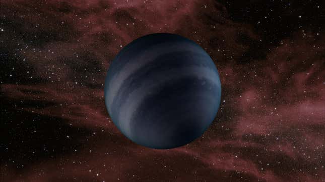 Artistic conception of a dark brown dwarf, which could resemble hypothetical black dwarfs, which are predicted to exist in the far future. 