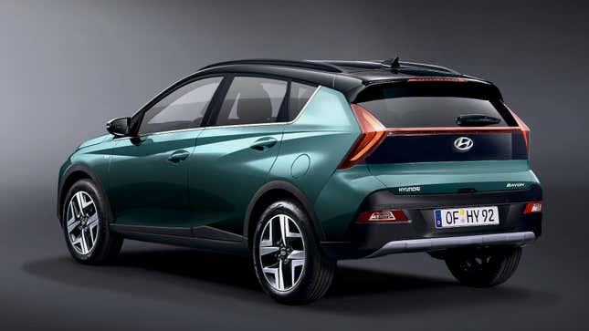 Image for article titled Hyundai's Latest Tiny Crossover Gives Europe A Big Taste Of The Iconic Pontiac Aztek Design