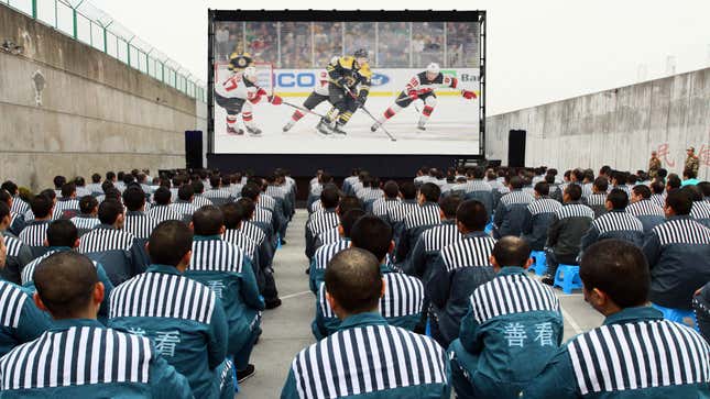 Image for article titled Chinese Officials Respond To NBA Controversy By Moving Millions Of Citizens To NHL Re-Fanification Camps