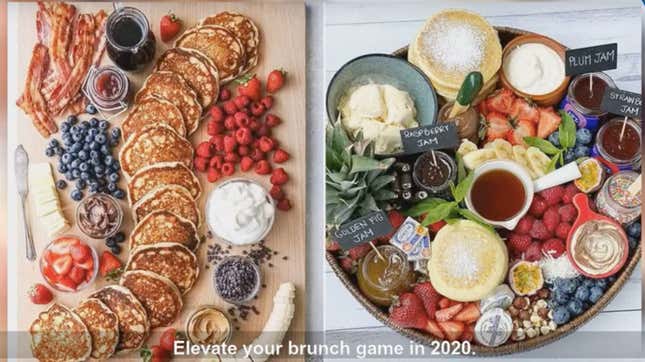 Image for article titled Avocado toast is passé. It’s time for the pancake board.