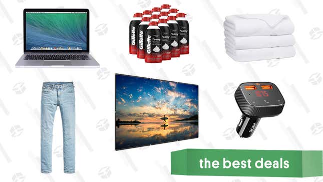 Image for article titled Thursday&#39;s Best Deals: Gillette Gold Box, Levi Jeans and Apparel, TaoTronics Projector Screen, and More