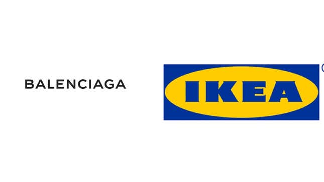 Images via Balenciaga and Ikea