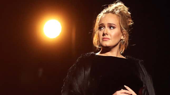 Singer Adele during The 59th GRAMMY Awards at STAPLES Center on February 12, 2017, in Los Angeles, Calif.