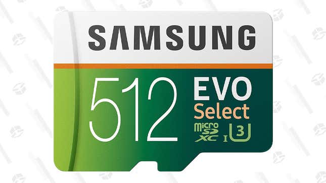 Samsung 128GB EVO Select microSD Card | $19 | Amazon
Samsung 512GB EVO Select microSD Card | $85 | Amazon