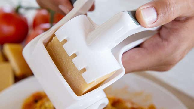 Nothing beats freshly-grated cheese, and this rotary grater from Zyliss makes it incredibly easy.