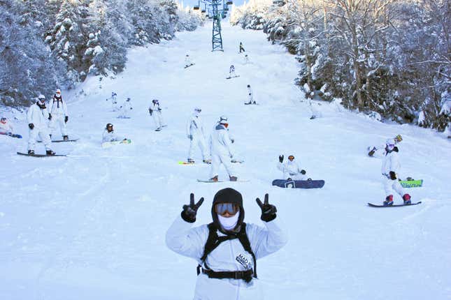 Image for article titled The Last Holdouts Where The War Between Skiers And Snowboarders Is Still Being Fought