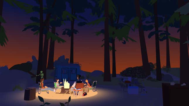 Image for article titled Wide Ocean Big Jacket, A Chill Game About Camping, Is The Perfect Length