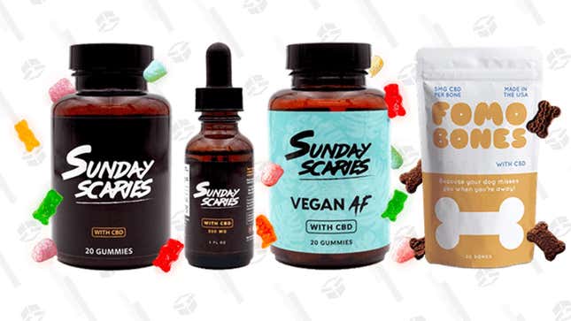 15% off Sunday Scaries CBD Products | Promo code KINJA15
15% off FOMO Bones CBD Dog Treats | Promo code KINJAFOMO15