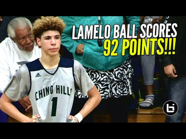 High School Sophomore LaMelo Ball Scored 92 Points In A Game