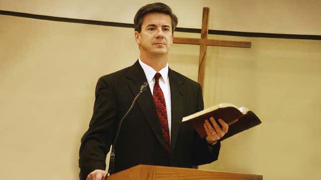 Image for article titled Pastor Always Knew Agnostic Would Come Crawling Back To Church For Wedding