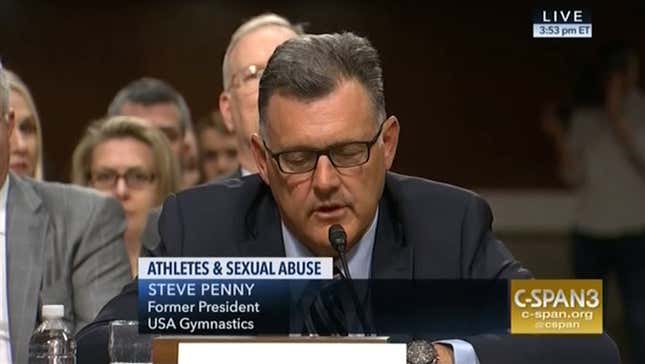 Watch Ex-USA Gymnastics CEO Steve Penny Invoke The Fifth Amendment Over And Over Again