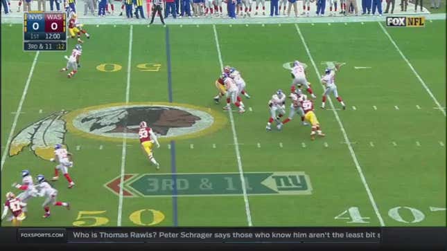Eli Manning Throws A Pair Of Tip-Drill Interceptions In Rapid Succession