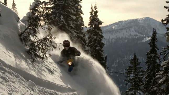 The Snowbike Is The Awesome Lovechild Of A Snowmobile And A Dirtbike