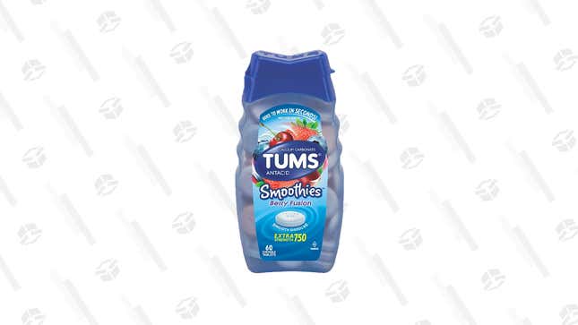 Tums Antacid Chewable Tablets 60-count (Smoothies Berry Fusion) | $4 | Amazon