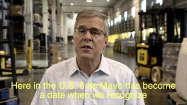 ¡Hola, Latinos! Jeb Boosh Is Your Amigo This Cinco de Mayo! Vote Heb!