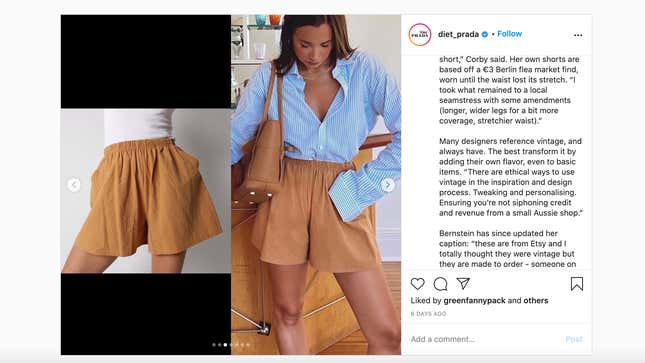Image for article titled WeWoreWhat's Danielle Bernstein Accused of Attempting to Steal Yet Another Design From a Small Business