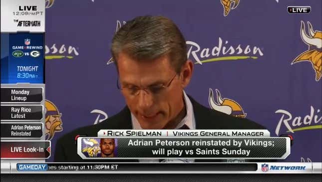 GM Makes Absurd Claims About Why Adrian Peterson Is Back With Vikings