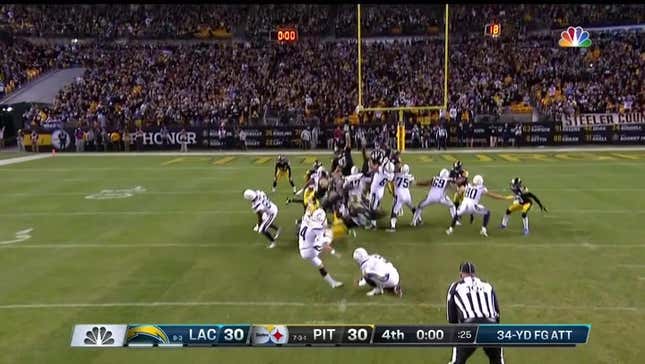 Chargers Hit Game-Winning Field Goal Despite Steelers' Threepeat Of Offsides Block Attempts