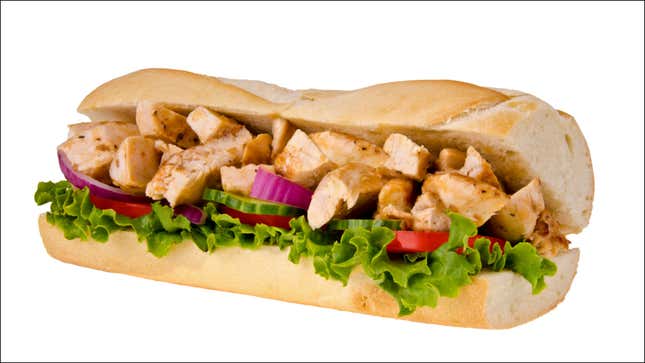 Image for article titled Subway sues journalists for reporting its chicken is only 50% chicken—and loses