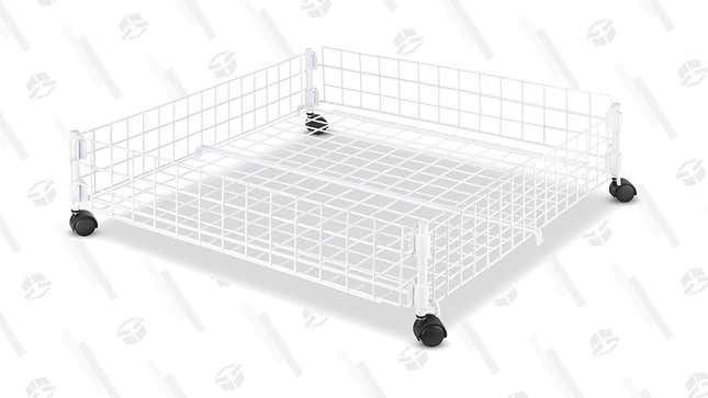 Who said your clothing should all be in your closet? This under-the-bed organizer has wheels, so you can keep it out of sight when you don’t need it, but it’s always easily accessible.