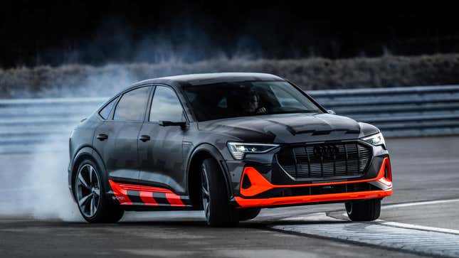 Image for article titled The Audi E-Tron S Is Here To Shred With Nearly 500 HP And A Third Electric Motor