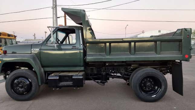 Image for article titled Somebody Made A Bullitt Mustang Ford Dump Truck