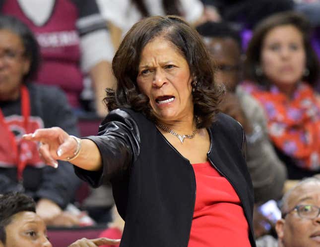 Rutgers head coach C. Vivian Stringer, circa 2018