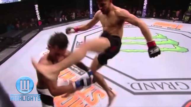 Knockouts Do Not Get More Stunning Or Dramatic Than Yair Rodriguez's Last-Second Blind Elbow