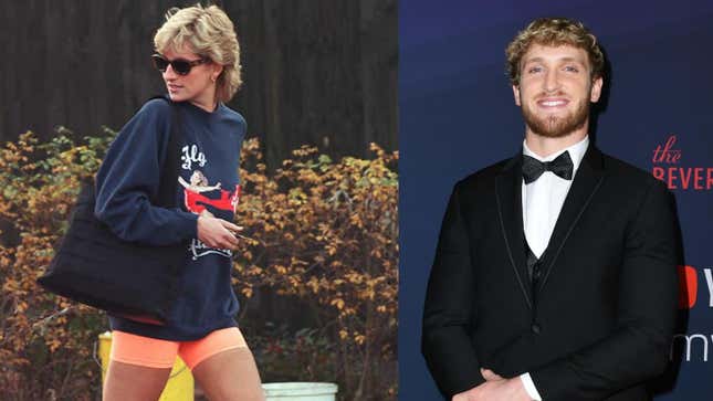 Image for article titled What's Up With Logan Paul's Feathery, Princess Diana-Inspired Mullet?