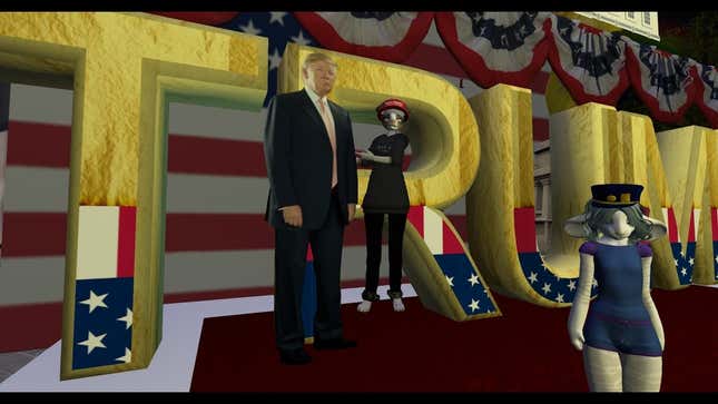 Meanwhile, At The <i>Second Life </i>Trump Inauguration Party . . .