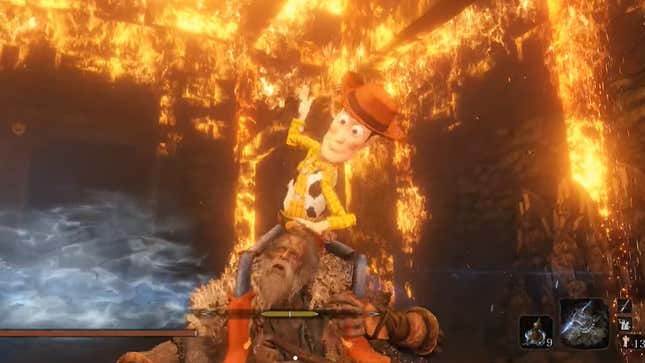 Image for article titled Sekiro Mod Turns Toy Story&#39;s Woody Into A Killer