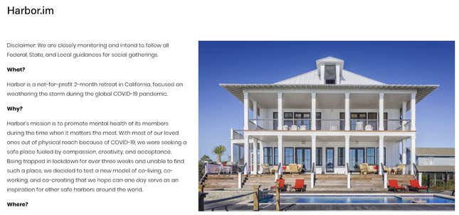 Image for article titled Goodbye to Harbor, the Luxury Coronavirus Retreat That Never Was