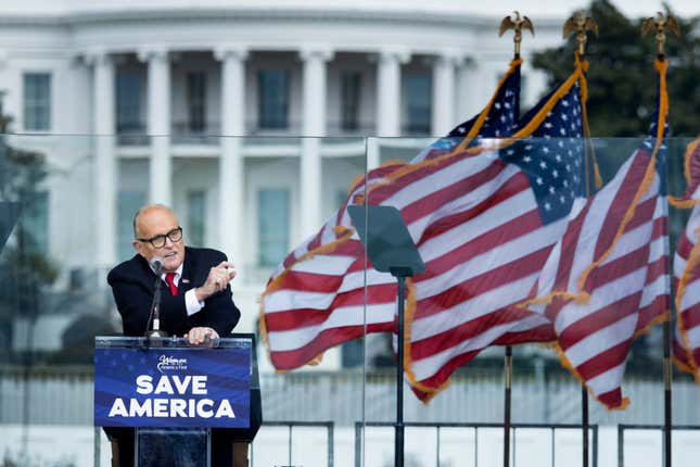 Image for article titled New York Bar Association Considers Revoking Rudy Giuliani’s Membership Over Violent and False Voter Fraud Rhetoric