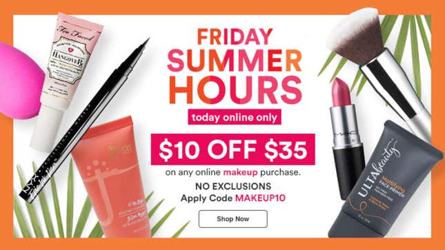 $10 Off $35 Makeup Purchase | Ulta | Promo code MAKEUP10