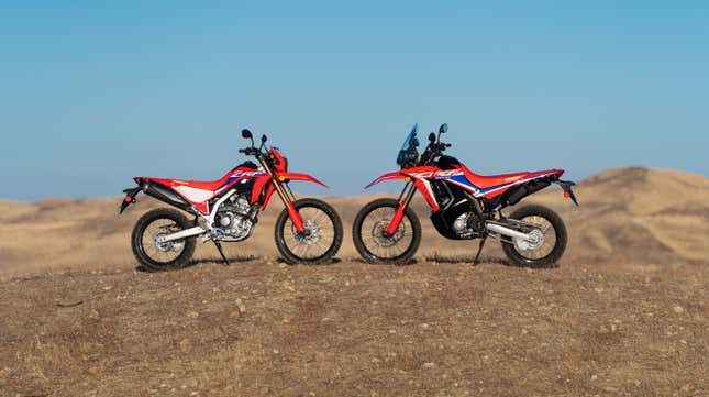 Image for article titled The 2021 Honda CRF300L And CRF300L Rally Can Be Your Next Bug-Out Motorcycle